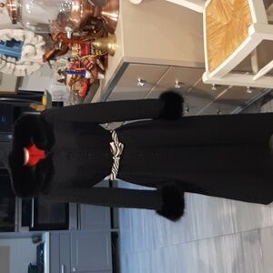 100% wool with real rabbit fur cuffs And Hoodies